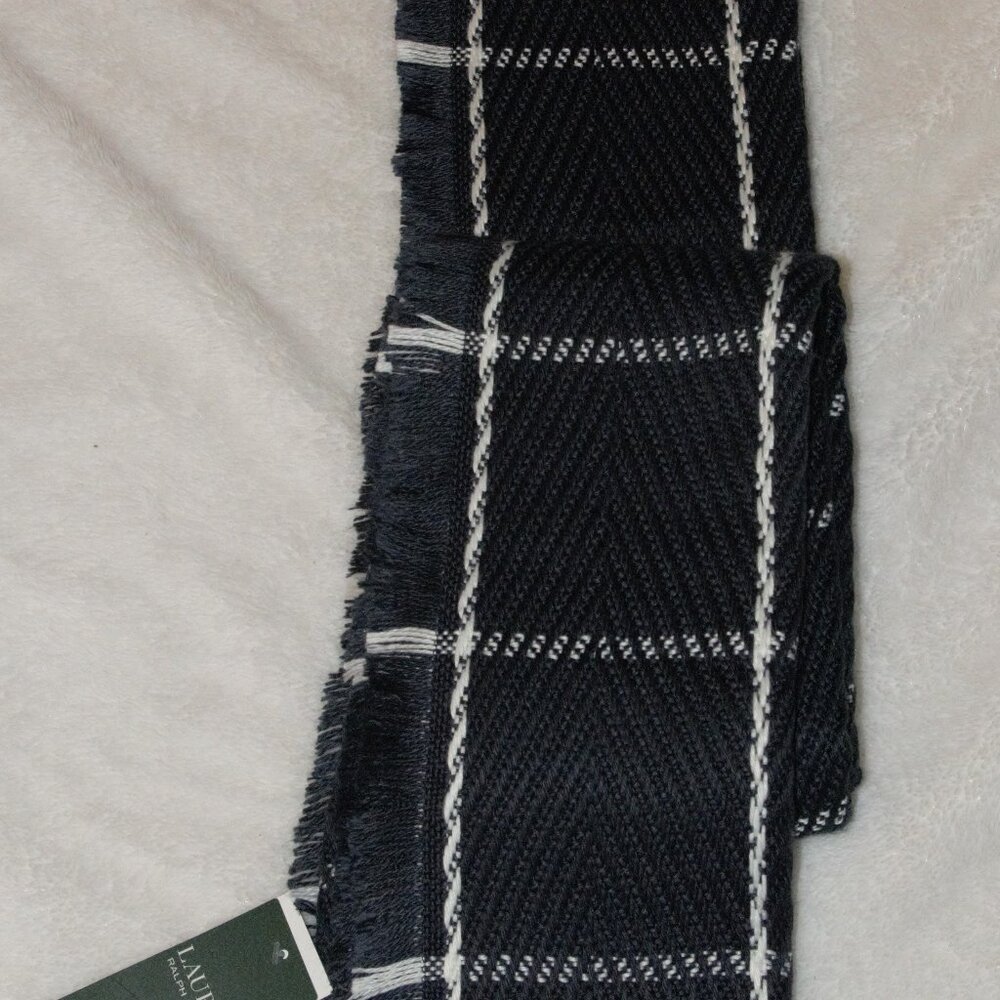 Lauren Ralph Lauren Scarf Navy 76"x10"